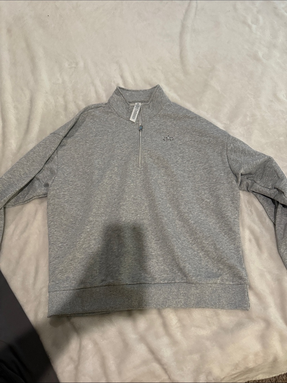 ALO Yoga Men's Heather Gray Half-Zip Pullover